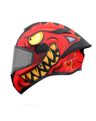 Κράνος MT Targo S Angeldemon B2 κόκκινο gloss