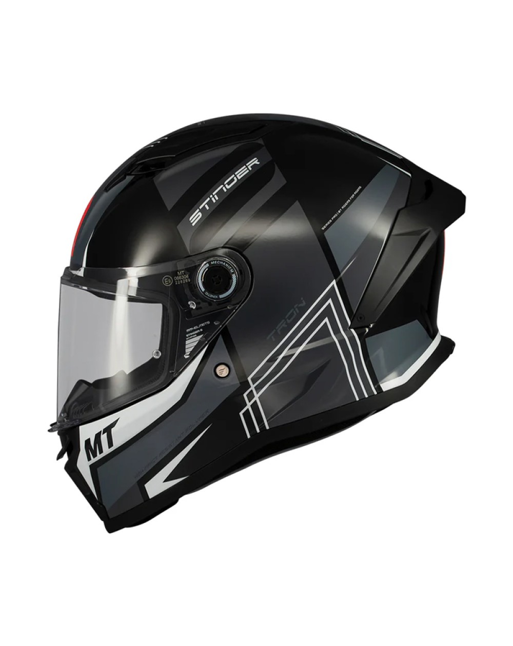 Κράνος MT Stinger 2 Tron B12 μαύρο/γκρι gloss