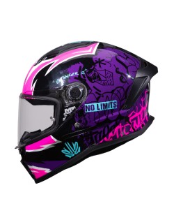 Κράνος MT Stinger 2 Tagger B8 μαύρο/μωβ gloss