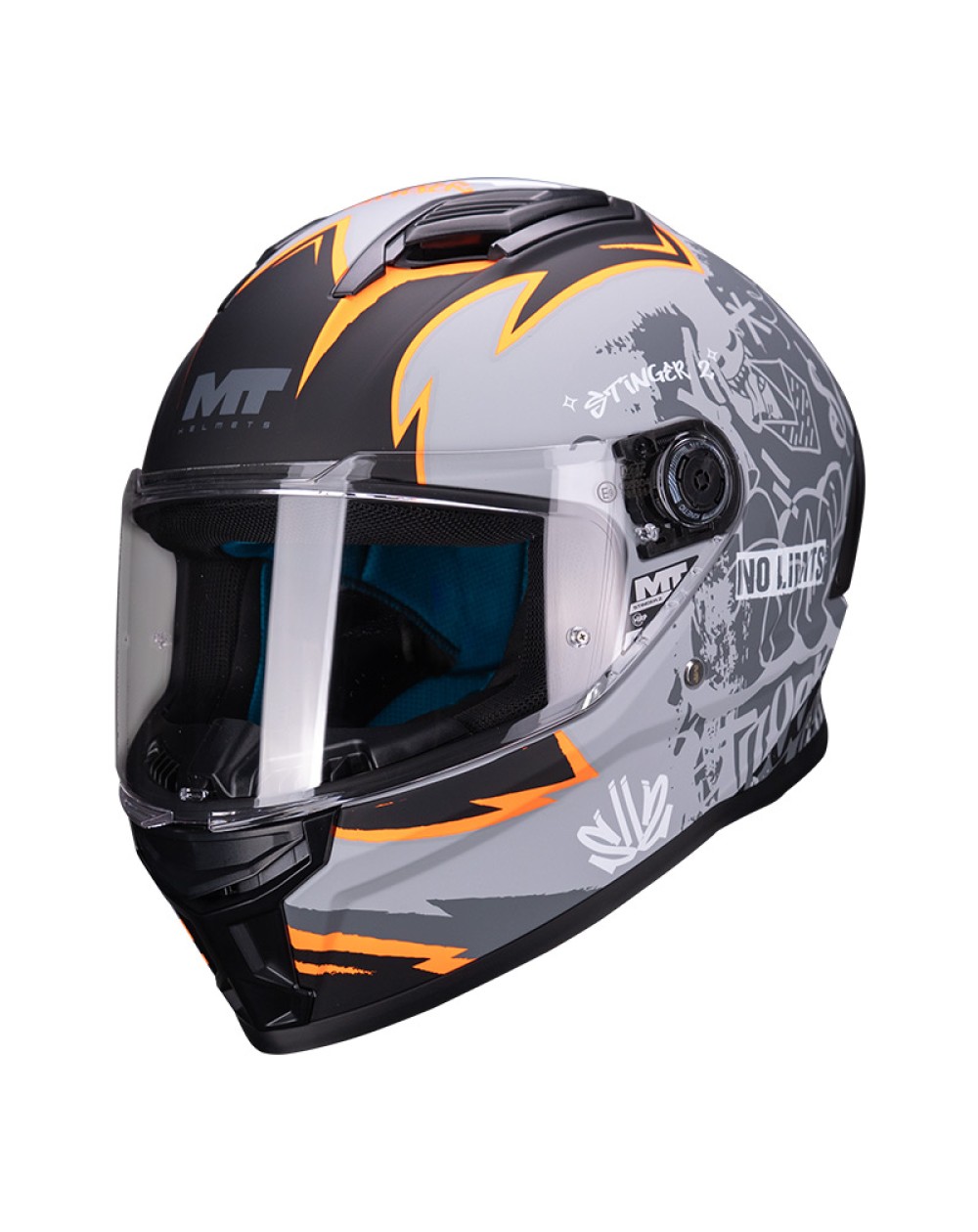 Κράνος MT Stinger 2 Tagger C1 μαύρο/γκρι ματ