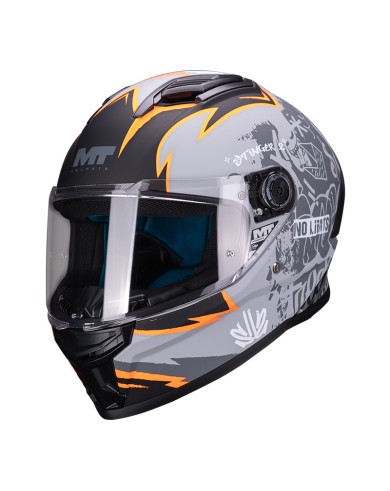 Κράνος MT Stinger 2 Tagger C1 μαύρο/γκρι ματ