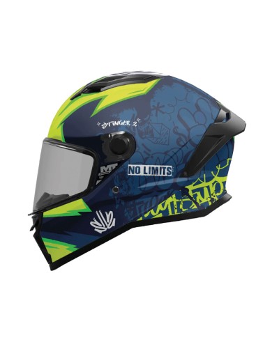 Κράνος MT Stinger 2 Tagger C3 μπλε/fluo matt